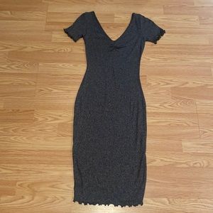 ✨2 for $15✨Gray Midi Lettuce Hem Dress